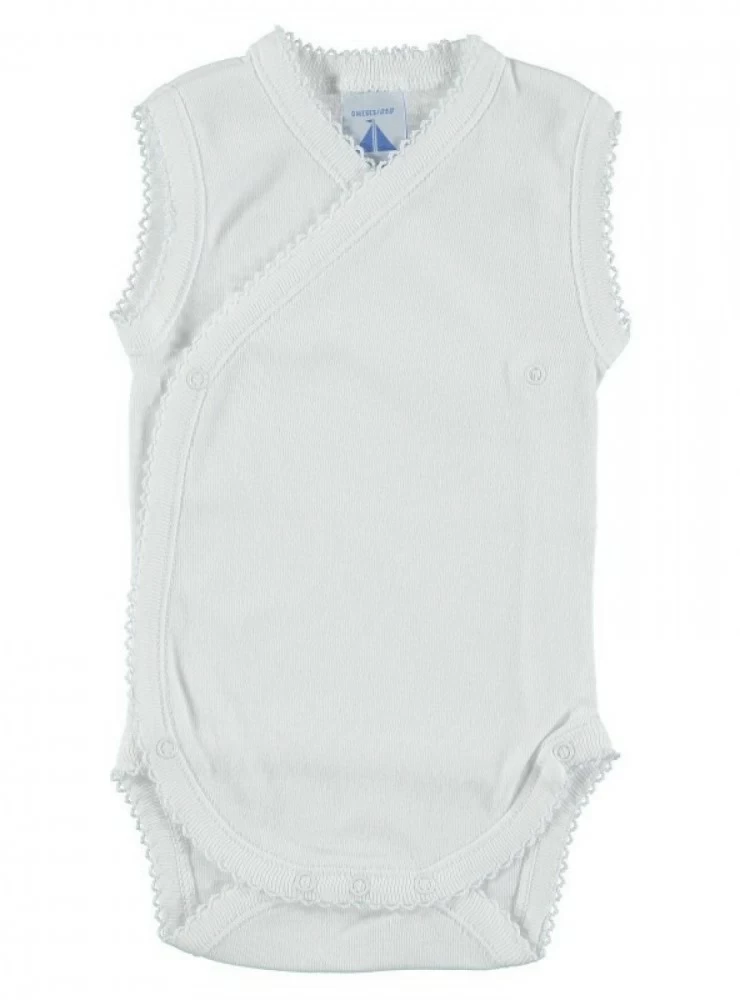 Body cruzado unisex. Blanco