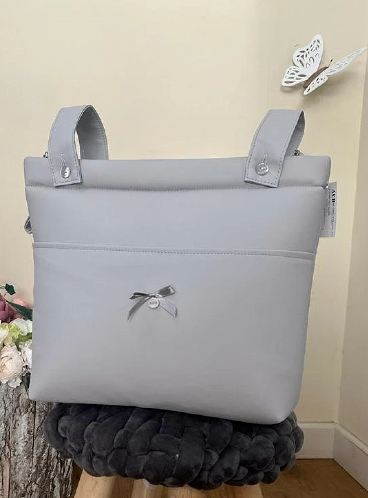 Bolso panera de polipiel en varios tonos. Doble tipo de Asa