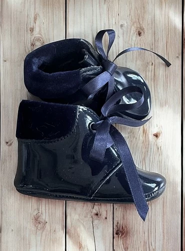 Botas marino de charol y ante. Unisex