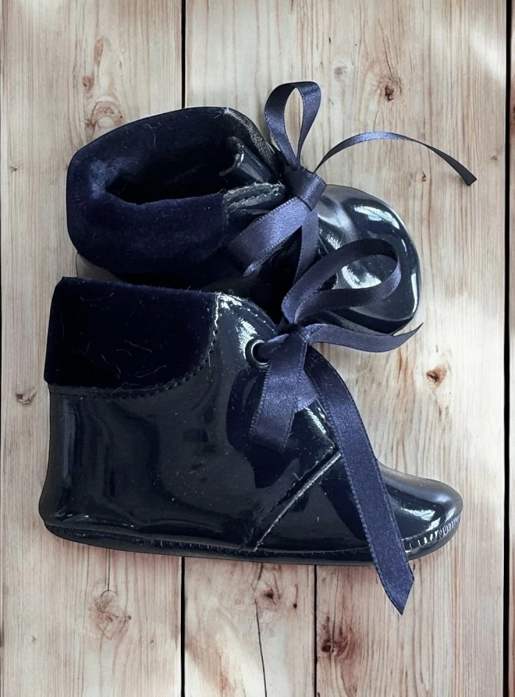 Botas marino de charol y ante. Unisex