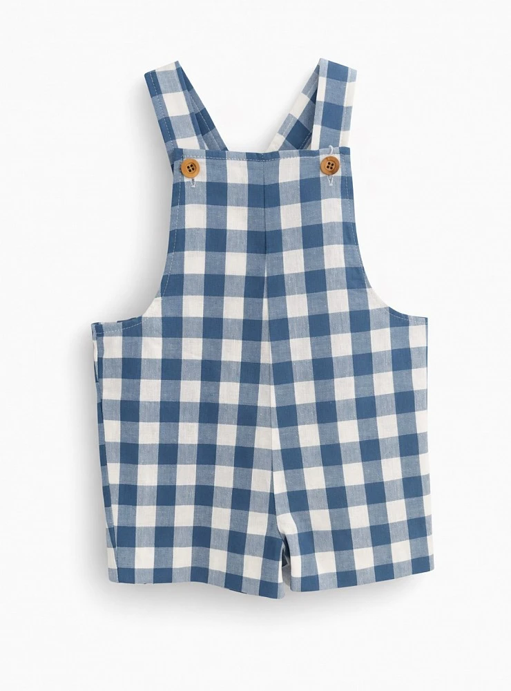 Boy's dungarees in blue and white checks
