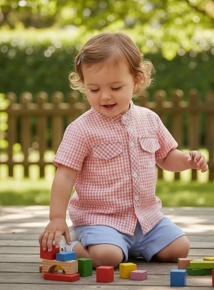 Boy's outfit: blouse and trousers, Mayólica collection