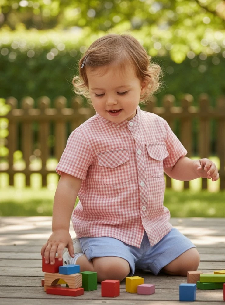 Boy's outfit: blouse and trousers, Mayólica collection