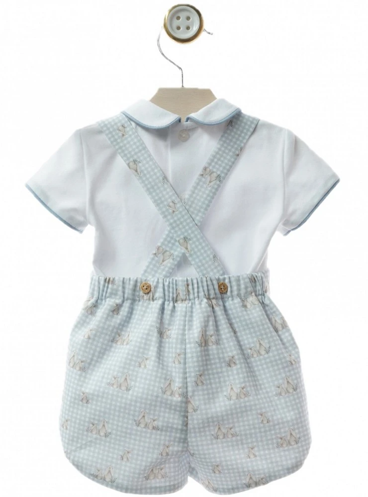 Boy's outfit: Shirt and bib from the Clay collection