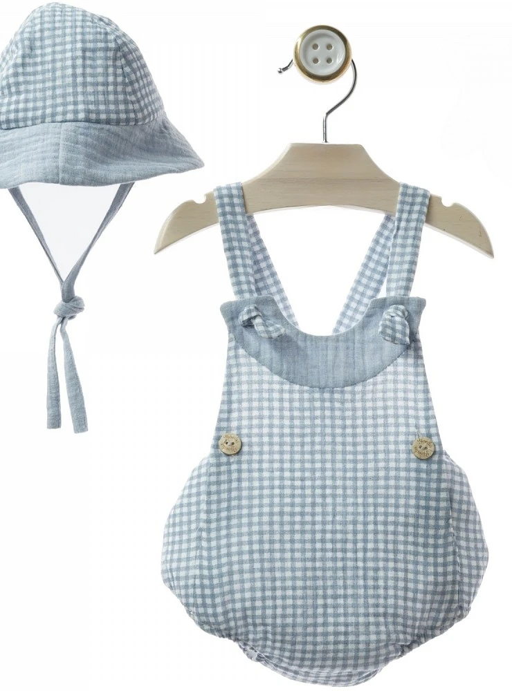 Boy's outfit. Romper and hat. Provencal Collection