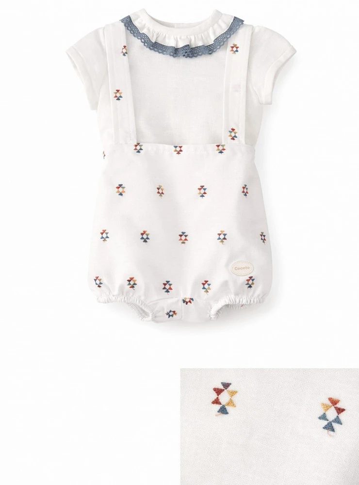 Boy's romper and blouse set Mosaic Collection