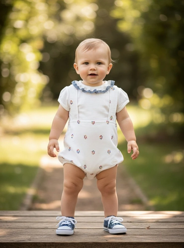 Boy's romper and blouse set Mosaic Collection