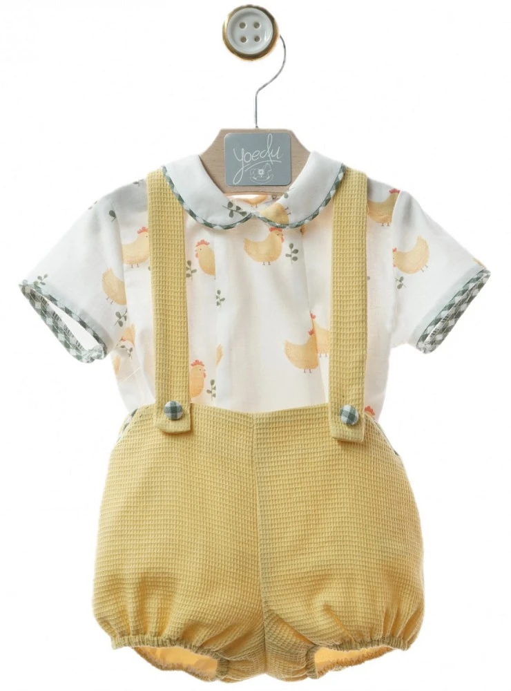 Boy's set: blouse and romper, Anfora Collection