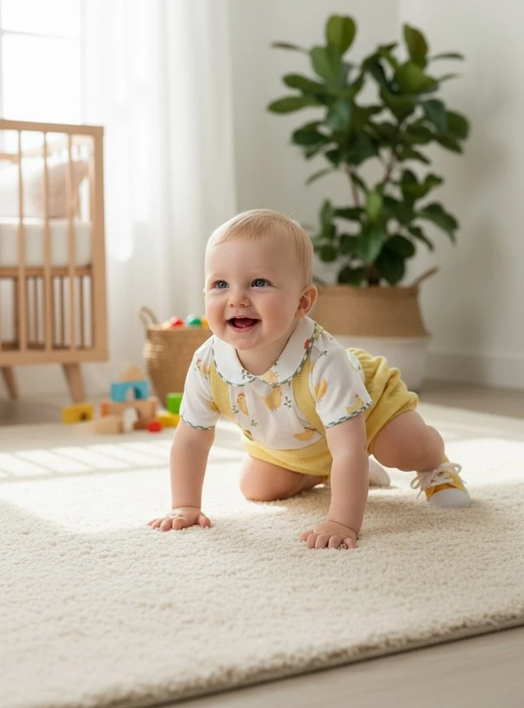 Boy's set: blouse and romper, Anfora Collection