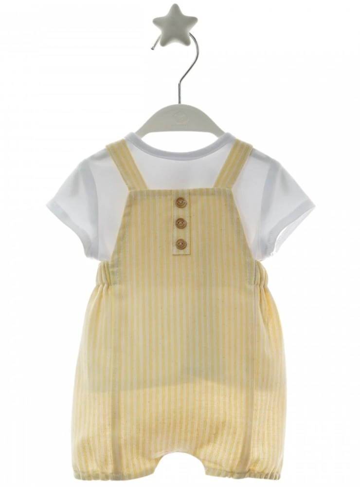 Boys' set: dungarees and t-shirt - Stripes Collection