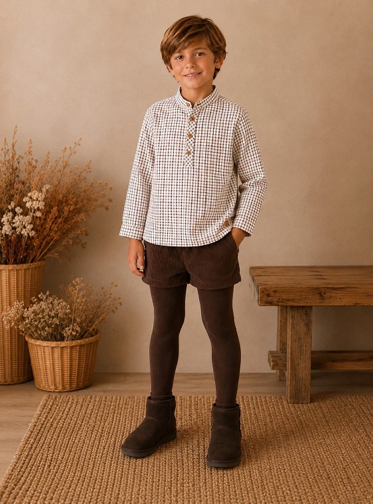 Boy's shirt and trousers set – Castaña collection