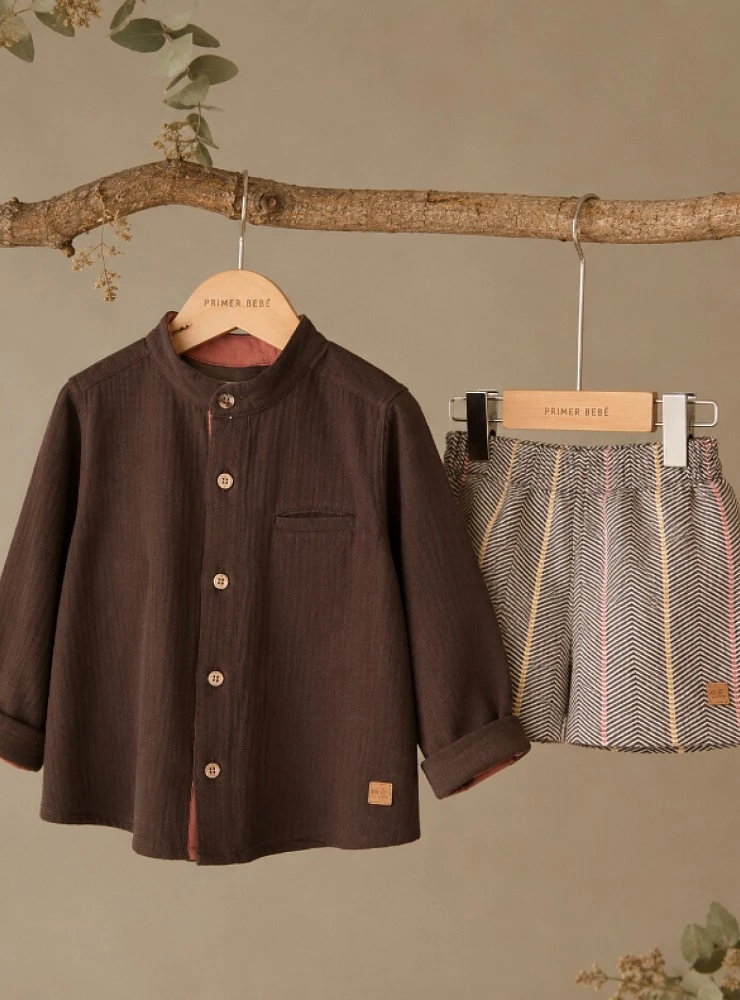 Boy's shirt and trousers set, Walnut Collection