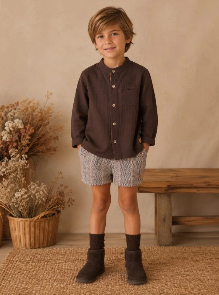 Boy's shirt and trousers set, Walnut Collection