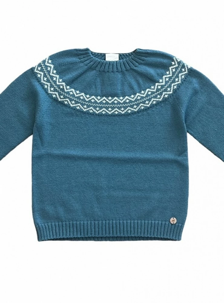 Boy's sweater with Greca Cyane collection