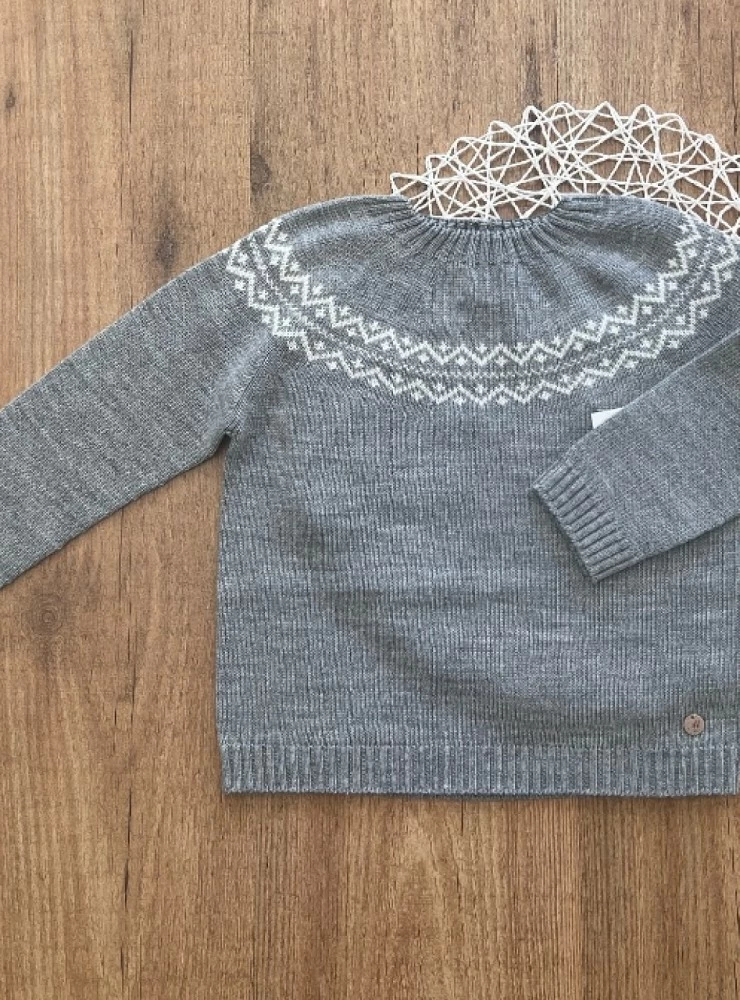 Boy's sweater with Greca Cyane collection