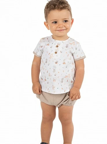 Boy's two-piece bunny print set