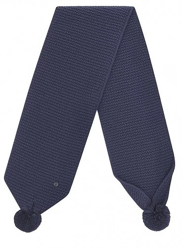 Bufanda unisex de punto con borlas