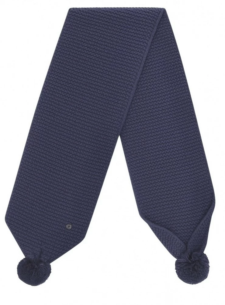 Bufanda unisex de punto con borlas