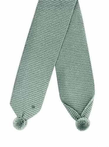 Bufanda unisex de punto con borlas