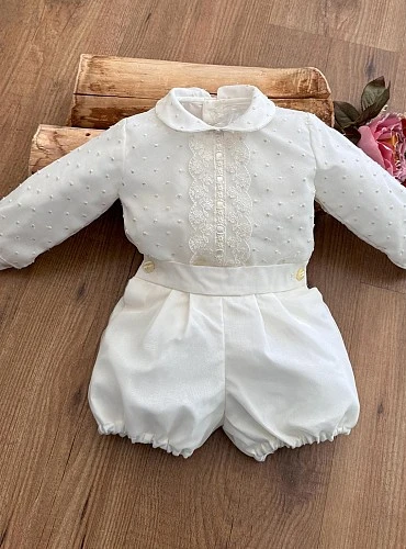 Cala formal outfit for boys with long-sleeved blouse and bloomers