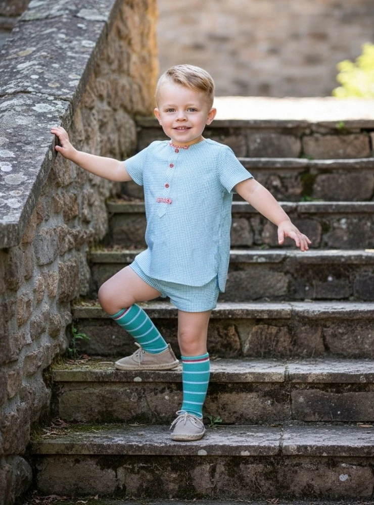 Camisa con pantalón y jersey para niño Colección Aroma