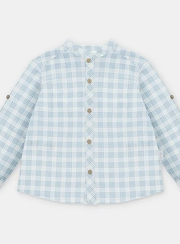 Camisa para niño de cuadros en algodón 100 % colección Ottawa
