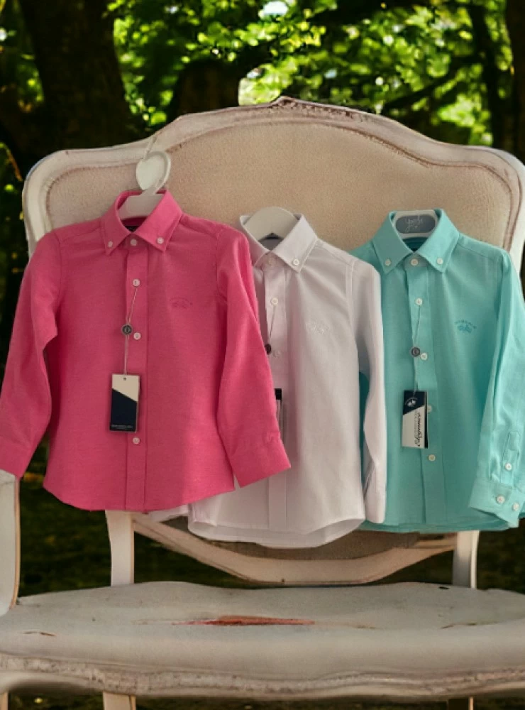 Camisa para niño Oxford en tres colores