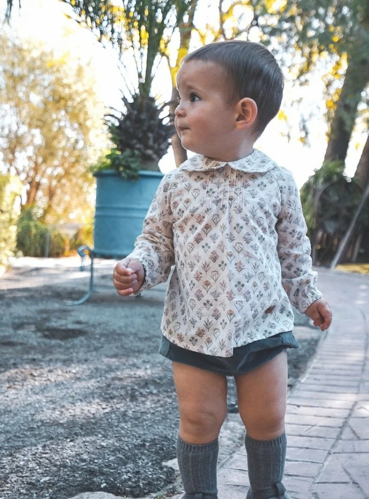 Camisa y bombachito para niño colección Flores de José Varón