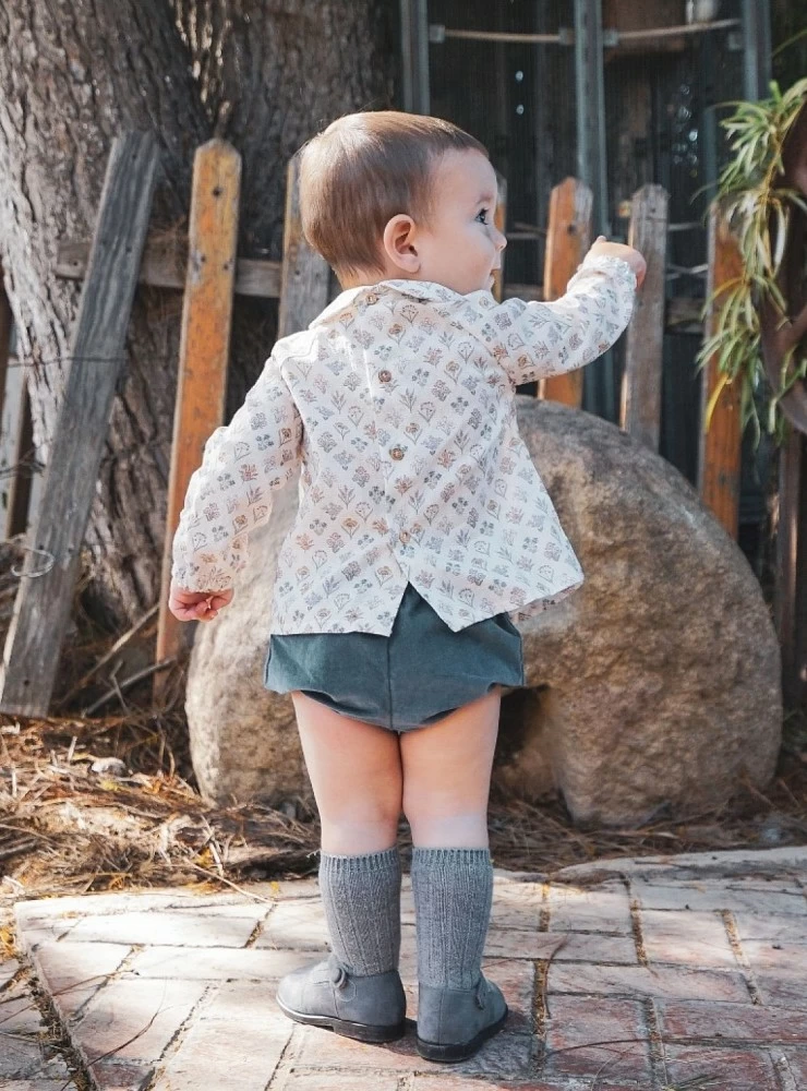 Camisa y bombachito para niño colección Flores de José Varón