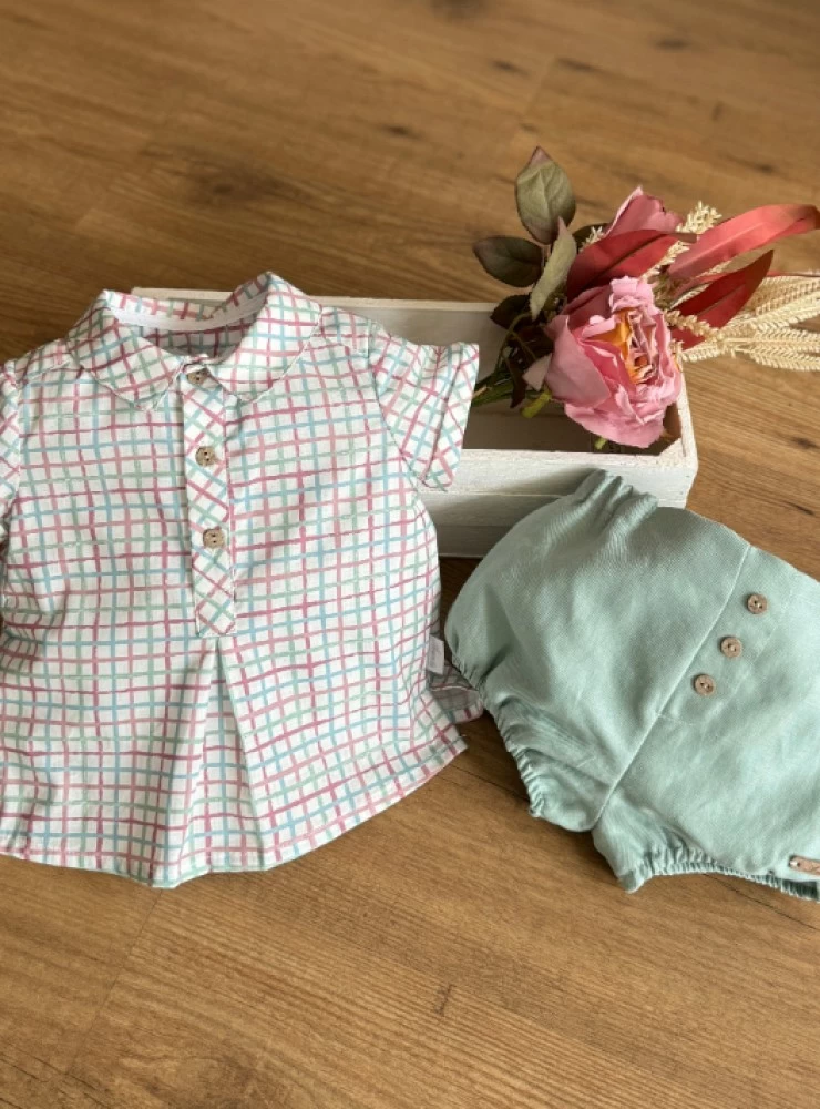 Camisa y bombacho para niño Colección Prune