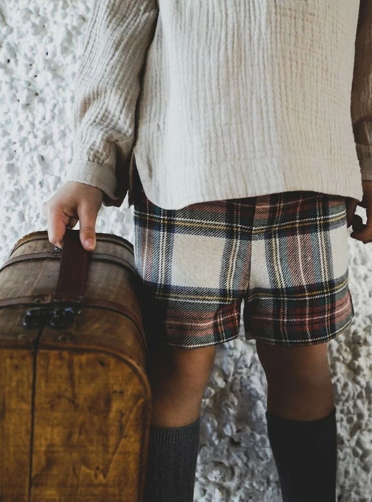 Camisa y pantalón para niño colección Cuadro Escocés de José Varón