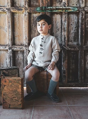 Camisa y pantalón para niño colección Cuadro Escocés de José Varón