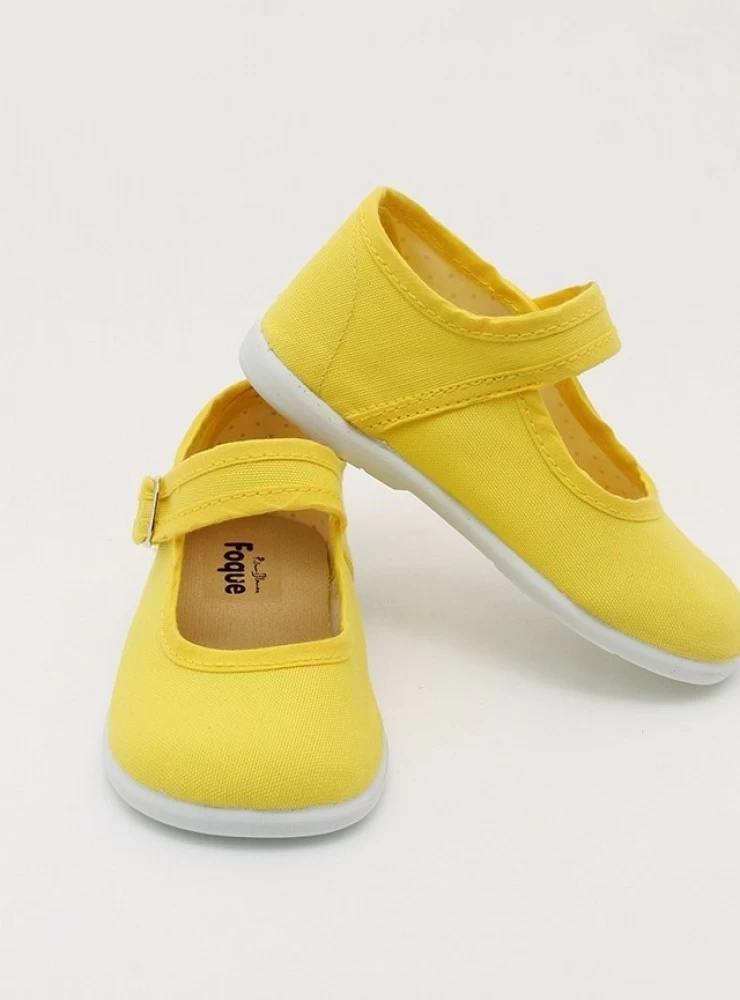 Canvas mary jane in yellow