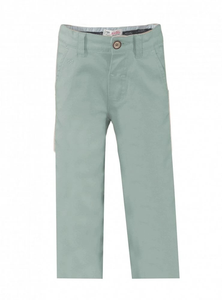 Canvas pants in three colors.