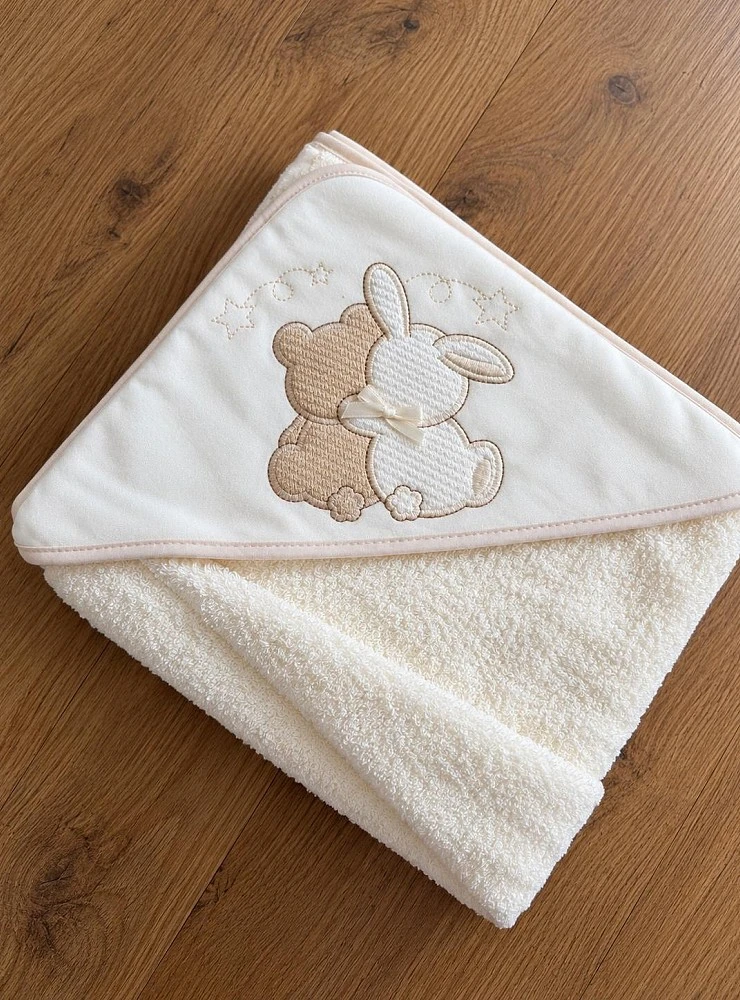 Capa de Baño Bebé con Capucha 100% Algodón | 100x100 cm