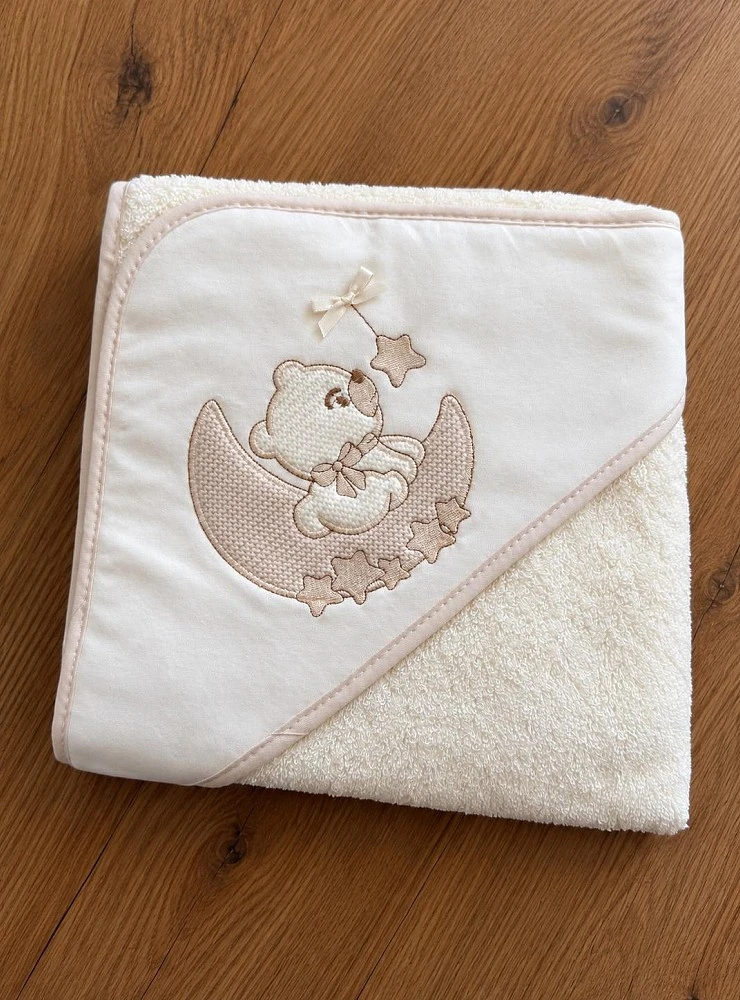 Capa de Baño Bebé con Capucha 80x80 cm | Algodón 100%