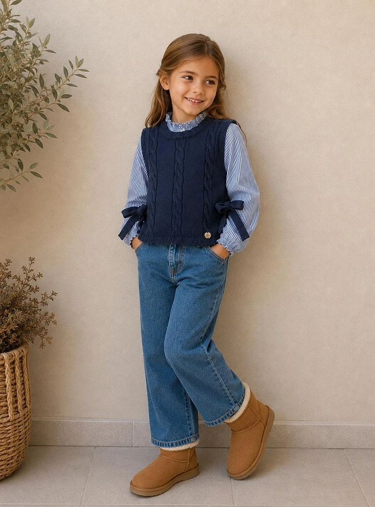 Caravia Girl's Cotton Denim Pants