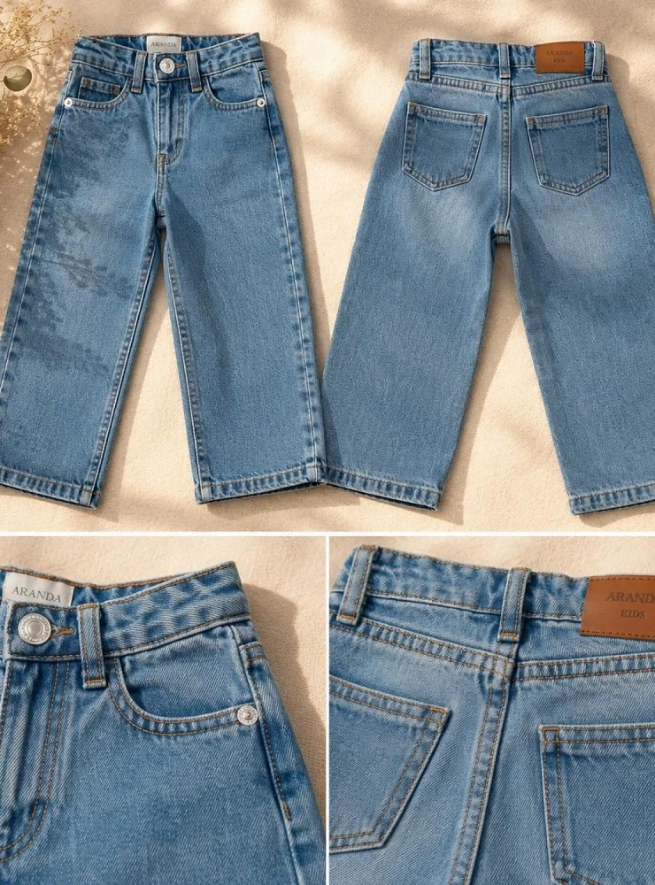 Caravia Girl's Cotton Denim Pants