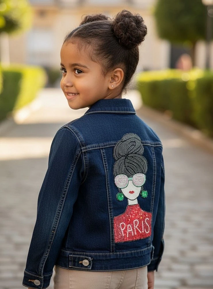 Cazadora vaquera para niña Paris