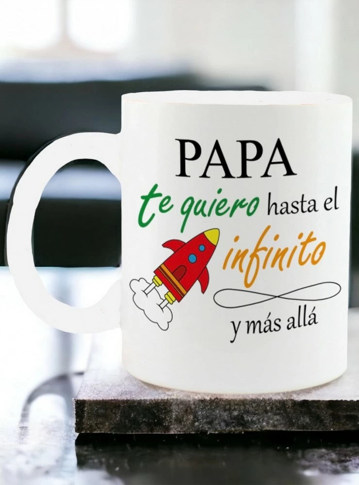 Ceramic mug with phrase for Dad