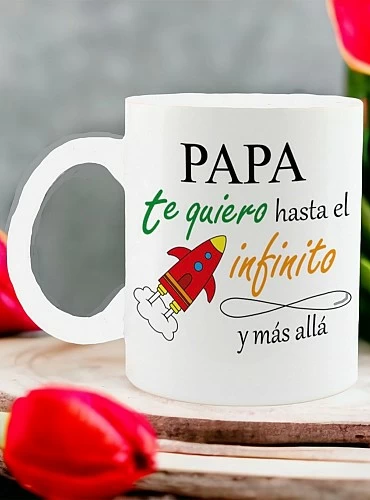 Ceramic mug with phrase for Dad