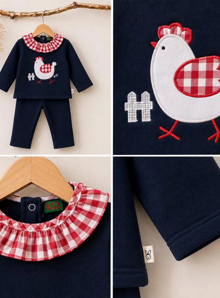 Chándal niña Gallina azul marino – Conjunto infantil