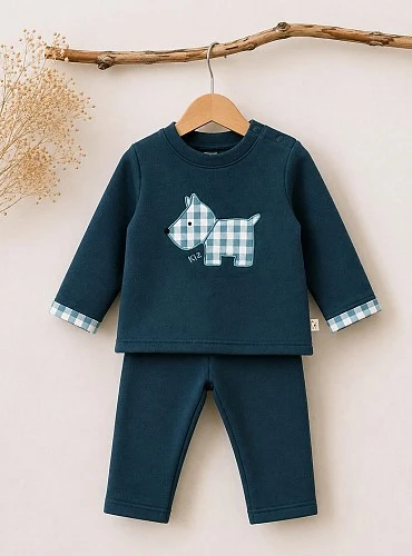 Chándal niño azul petróleo Scotty con perrito
