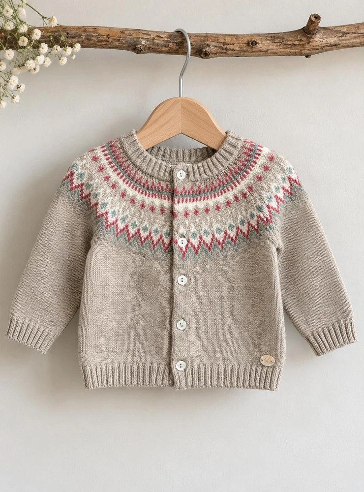 Chaqueta unisex de punto greca Colección Pravia
