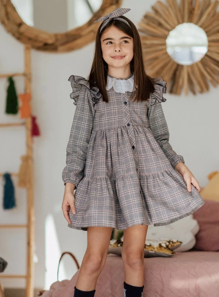 Checked dress Gaviota Collection by Mon Petit Bonbon