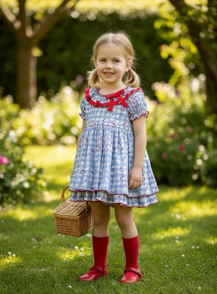 Cherry collection baby set with bloomers and jacket