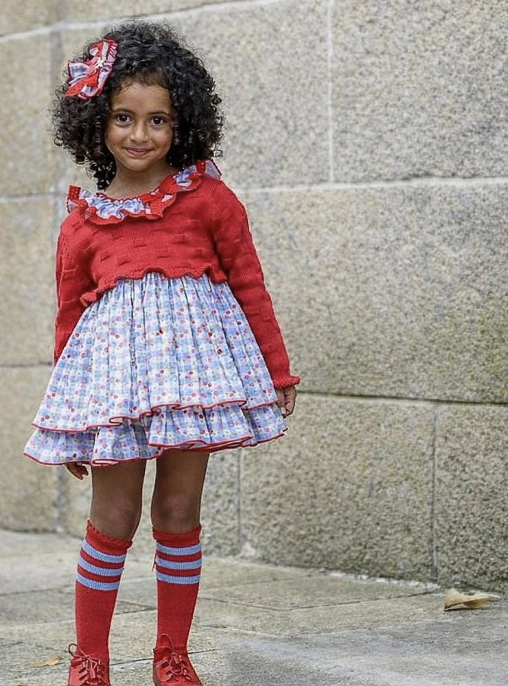 Cherry collection baby set with bloomers and jacket