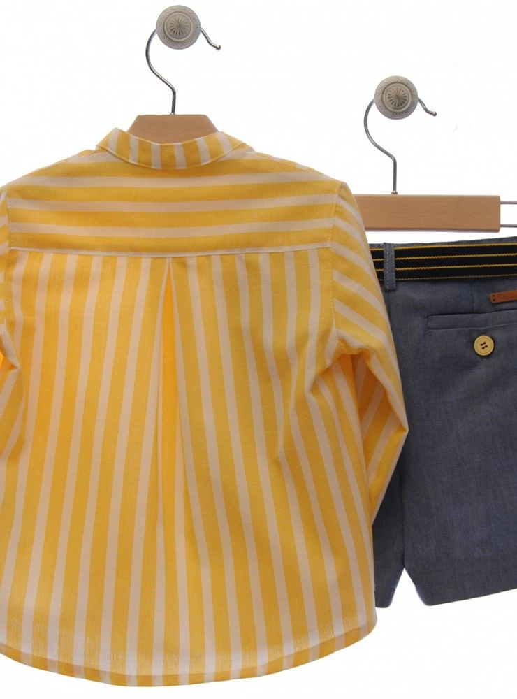 Children's set Striped blouse and blue jeans. P-Summer