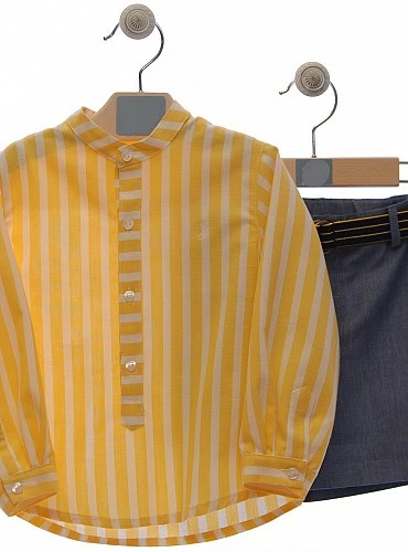 Children's set Striped blouse and blue jeans. P-Summer