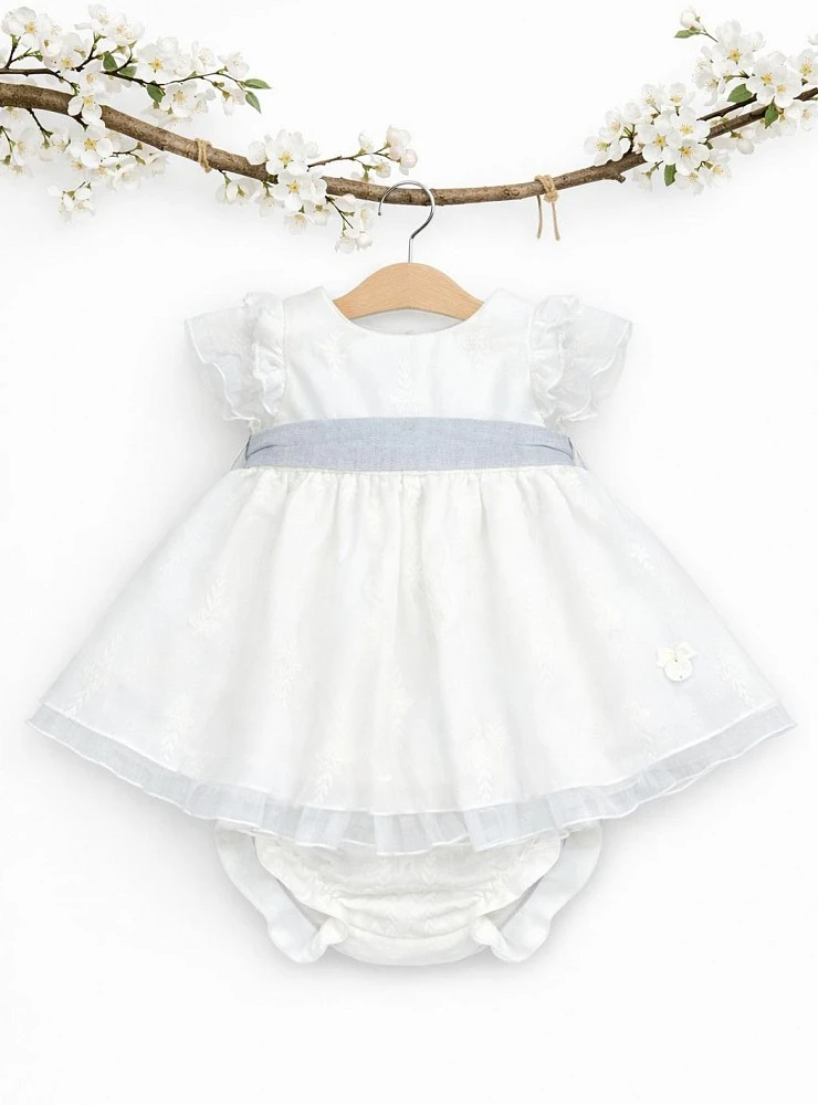 Christening dress for girls with bonnet | Victoria Collection